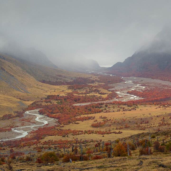 Autumn Valley Valley with trees in autumn colours