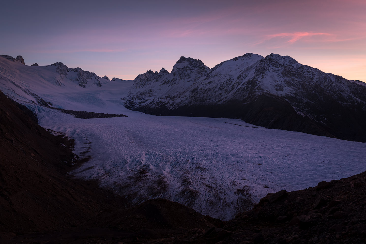 Glacier at dawn