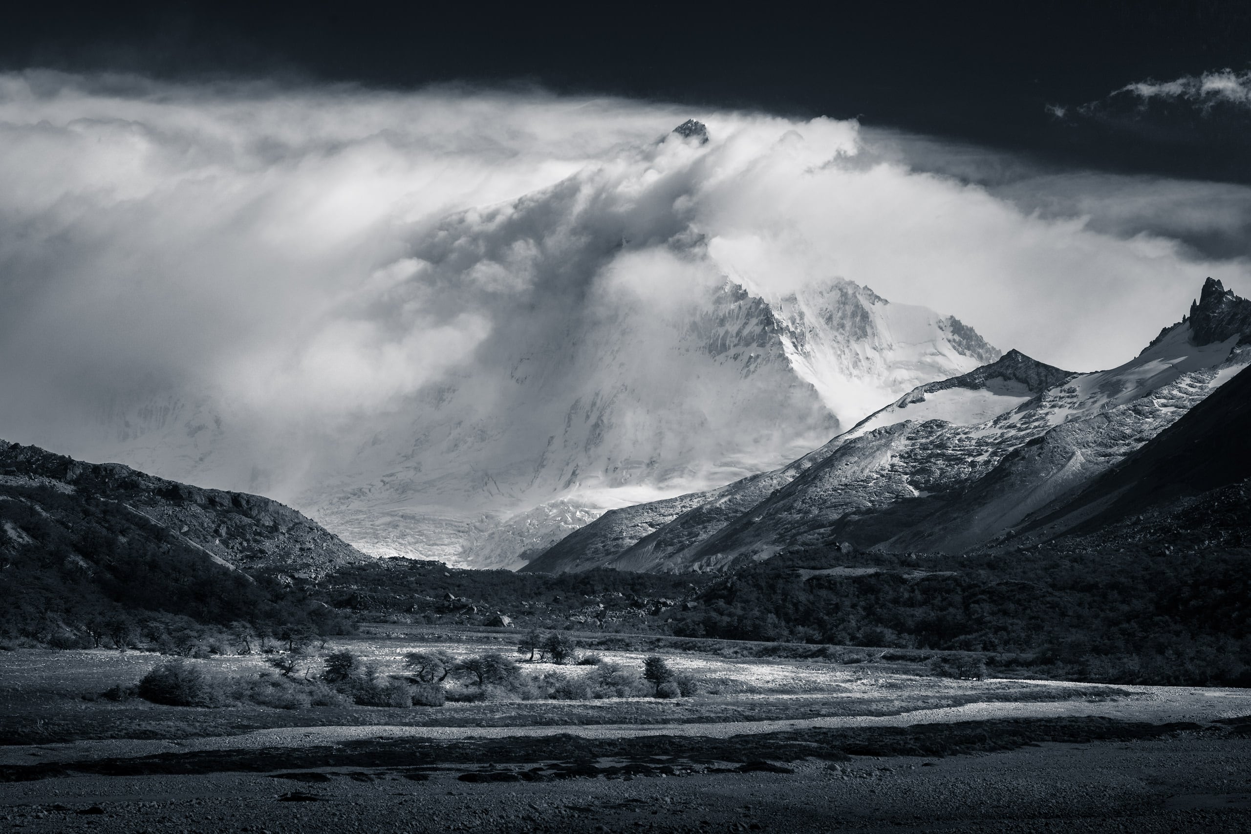 Black & White photo of Monte San Lorenzo